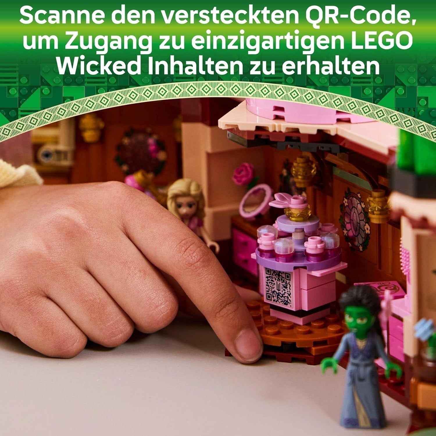 LEGO Wicked Glinda en Elphaba's slaapkamer - Poppenhuis met 2 mini Witches of Oz poppen, coole accessoires waaronder bloemen en outfits - Creatief speelgoed voor meisjes vanaf 8 jaar en fans - 75683 Bouwsets Besuche den LEGO-Store