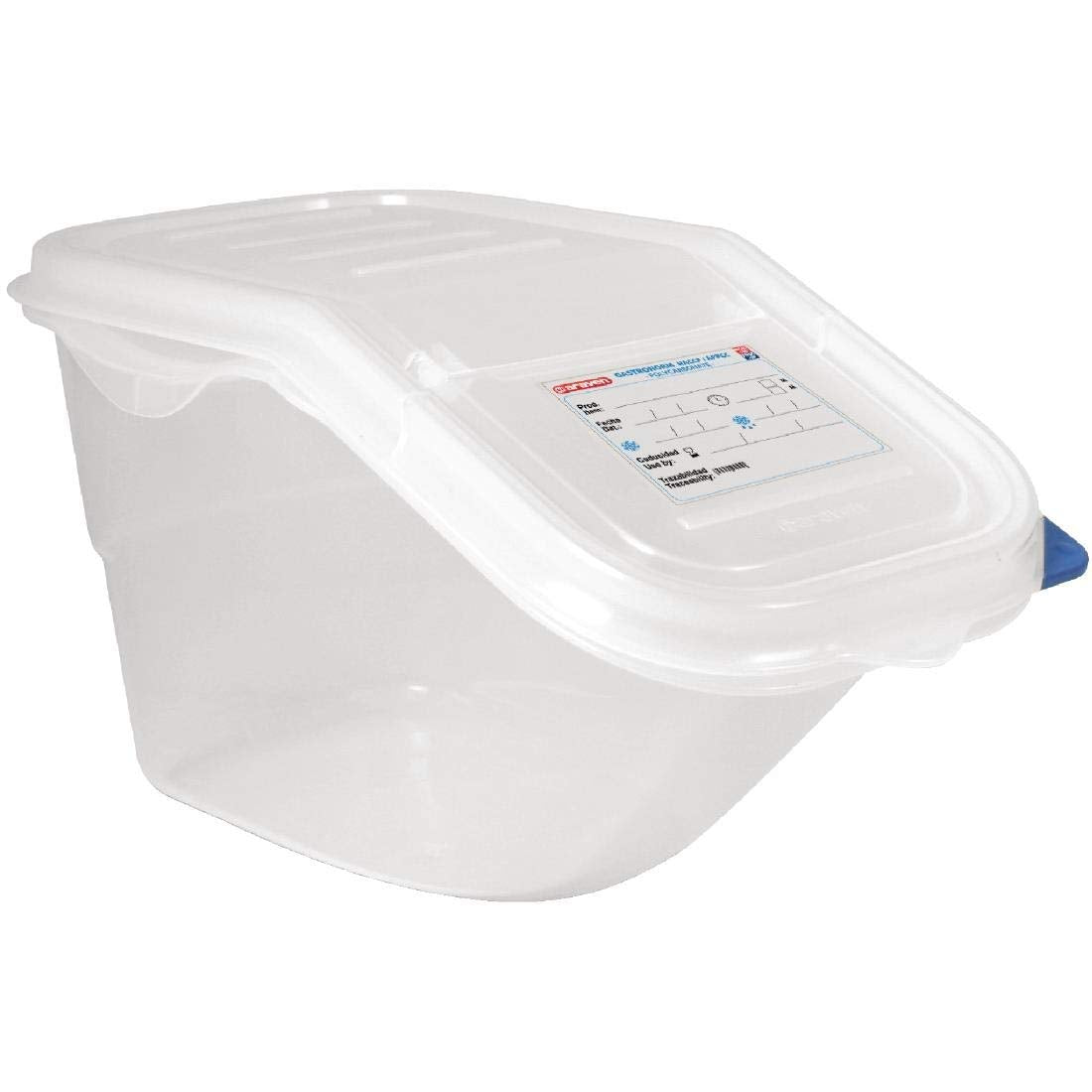 9146 Toegankelijke bak met deksel GN 44199, wit, 200(h) x 200(b) x 395(d) mm. Voedselbewaardozen Naty Shop Standaard titel