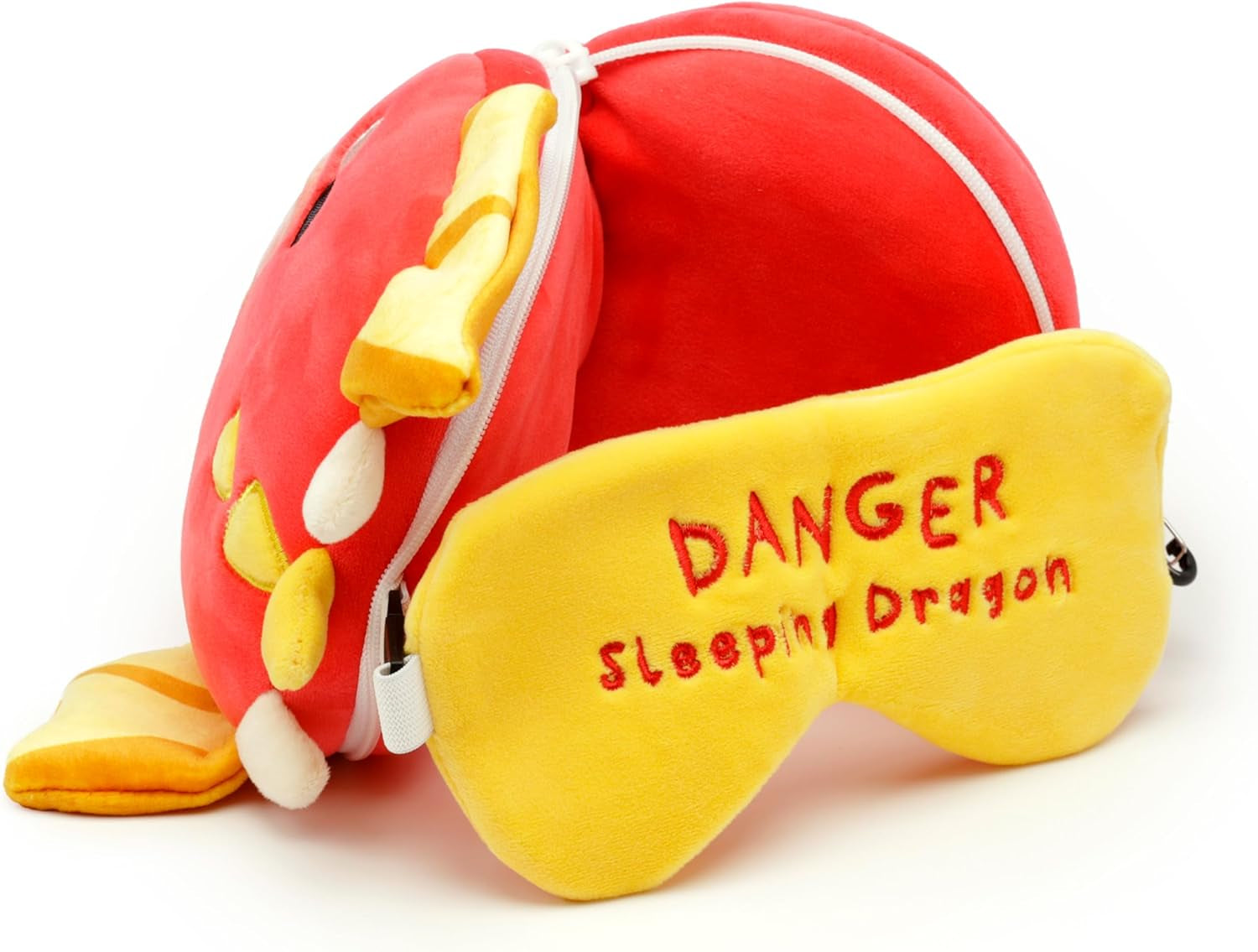 Puckator Relaxeazzz Adomagics Rond Pluche Reiskussen en Drakenoogmasker - Pluche Vliegtuig Slaapmasker - Vluchtkussen voor kinderen en volwassenen - Schattig Slaapmasker Reiskussens Naty Shop