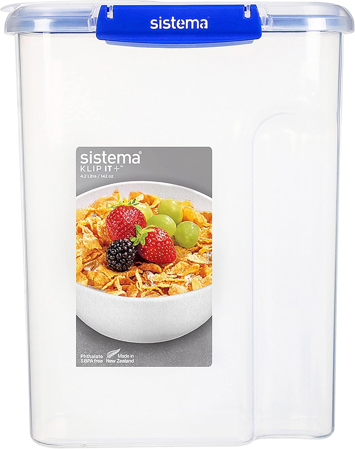 KLIP IT Plus systeemset potten voor voedselopslag, rond | 300 ml | luchtdichte, stapelbare en luchtdichte voorraadpotten met deksel | geschikt voor koelkast/vriezer | zonder BPA | 4 stuks Naty Shop voedselbewaardozen 4,2 L