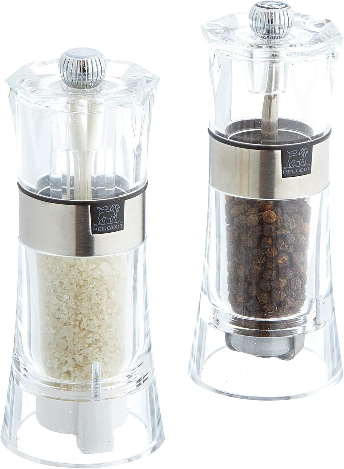 OSLO Duo acryl/roestvrij staal 14 cm Grinders en Slicers Naty Shop Zout- en pepermolenset