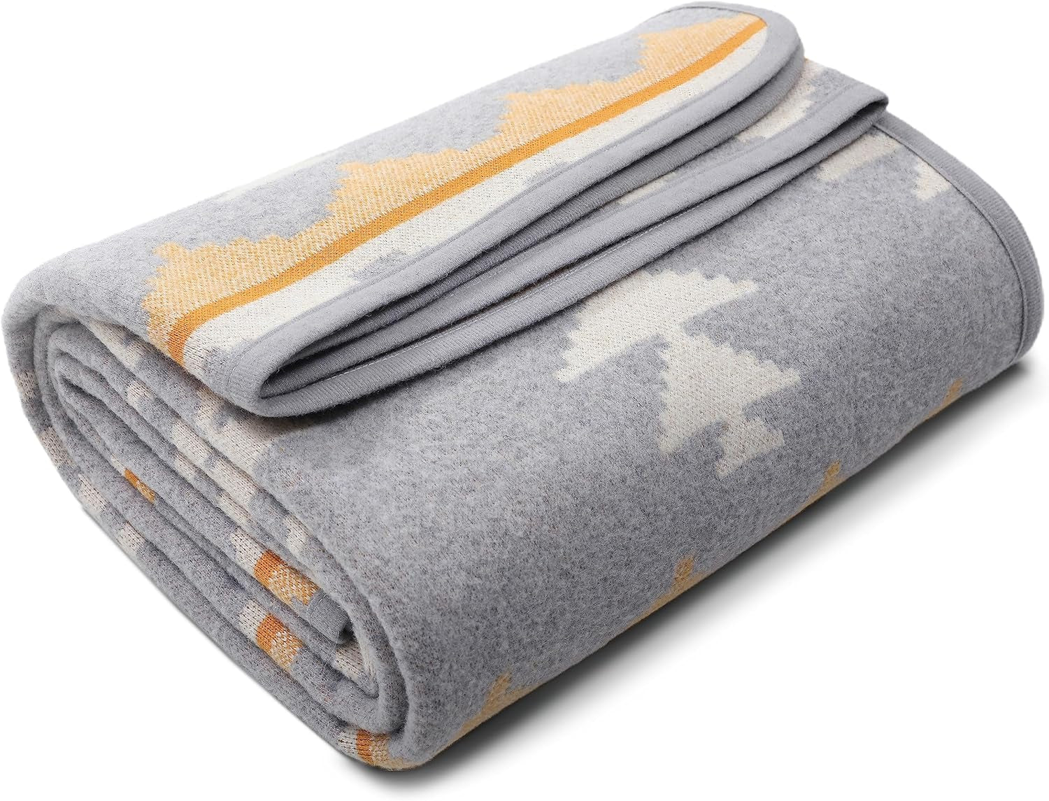 ACUSHLA 200,7X160 Cm, 1,7 kg, deken, wollen deken, warme reisdeken, gebreide deken, decoratieve dekens voor bank, stoel, bank, bed, woonkamer, camping, geschikt voor alle seizoenen WW203 bedden en hoezen Beuche den ACUSHLA-Store Marokko grijs 63" X 51"