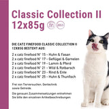 Catz Finefood Classic Collection Mixed Pack Nat Kattenvoer - Gourmet natvoer voor uw kat, graanvrij en suikervrij, met een hoog vleesgehalte, 24 zakjes x 85g