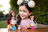 Enchantimals HCF81 - Felicity Fox en haar kleine zusje (ca. 15 cm en ca. 10 cm) en 2 dierenfiguren, afneembare rok en accessoires, leuk cadeau voor kinderen vanaf 3 jaar