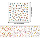 Nagelstickers voor kinderen Meisjes 600+ ontwerpen Dieren Fruit Dinosaurussen Auto's Bloemen 3D Zelfklevende nagelstickers voor kinderen Verjaardagsfeestje Thee Nagelsalon en Spa Cadeau