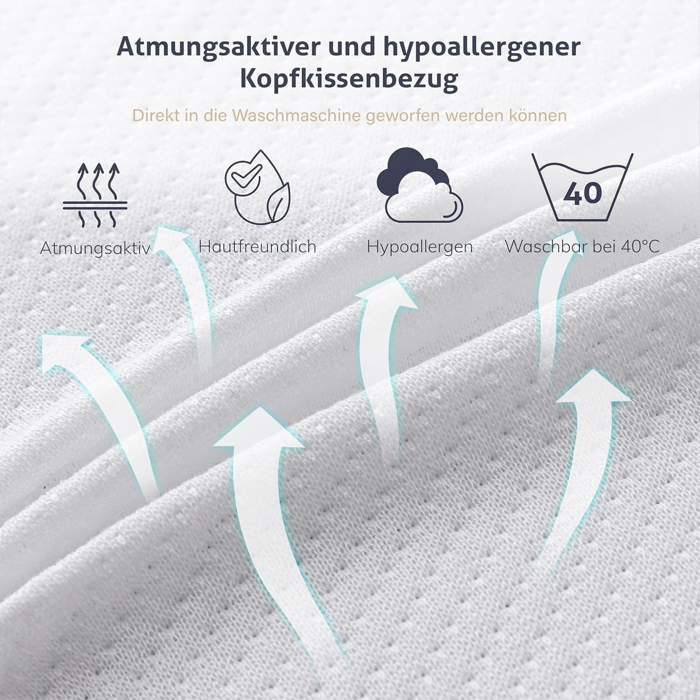 EGO HOME Kussen Memory Foam Zacht Ergonomisch Kussen Voor Rugslaper Zijslaper Neksteunkussen Met Ademende En Wasbare Hoes, Oeko-Tex Gecertificeerd, Nekkussen 75X35Cm Perne Standaard Naty Shop
