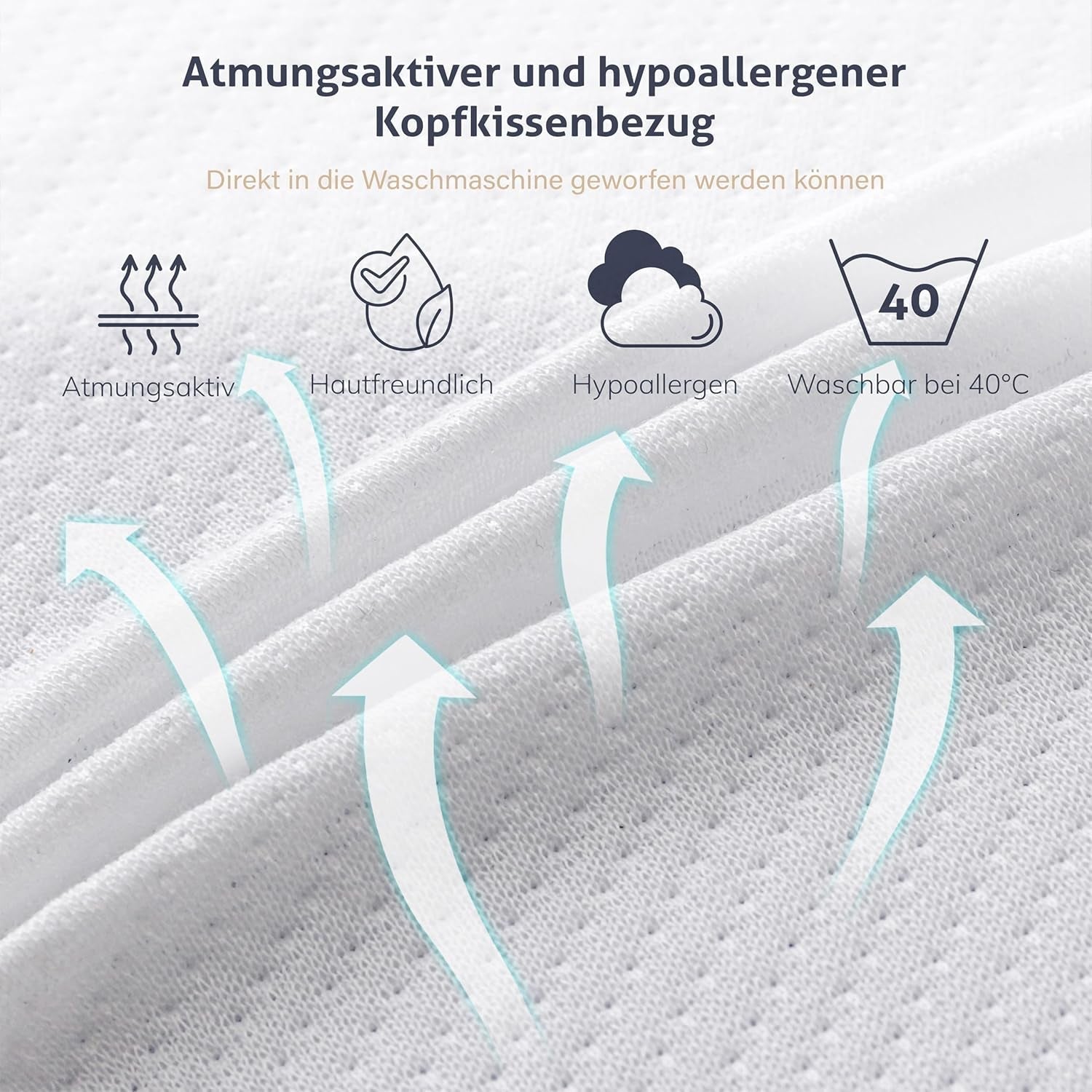 EGO HOME Kussen Memory Foam Zacht Ergonomisch Kussen Voor Rugslaper Zijslaper Neksteunkussen Met Ademende En Wasbare Hoes, Oeko-Tex Gecertificeerd, Nekkussen 75X35Cm Perne Standaard Naty Shop