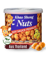 Khao Shong Gebakken groene erwten met wasabi, knapperige erwten in een pittig beslag, een vetarm alternatief voor noten, medium pikant, 1 blik van 140 g | 140 g (1 pakje)