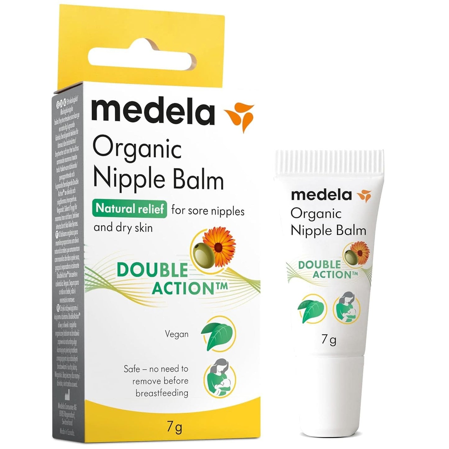 Medela Bio-Brustwarzenbalsm – Beruhigend Und Pflegend Für Stillende Mütter – Hergestellt Aus Naturichen, Sicheren Inhaltsstoffen – Linderung Bei Beanspruchten Brustwarzen – Postpartum Essentials 40 G Accessoires Voeding en borstvoeding Baby Naty Shop Bio Brustwarzencreme 7G
