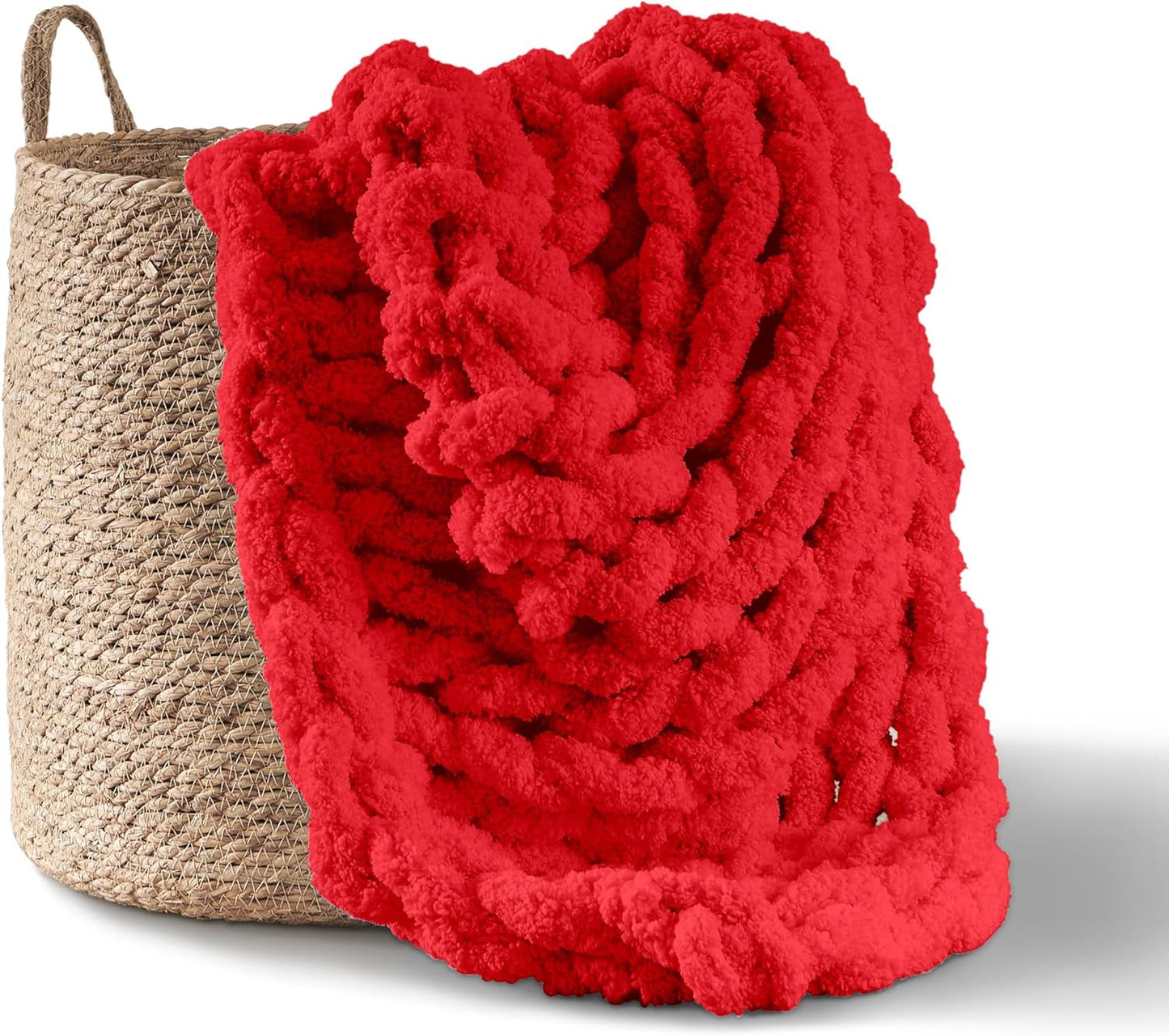 Grof gebreide deken, plaid, 100% handgebreid met jumbo chenillegaren (127 X 152,4 Cm, lila grijs) Adyrescia Red 50 "X60" bedden en dekens