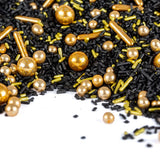 Super Streusel, Gold Rush Goud Zwart Strooi Decoratie Naty Shop