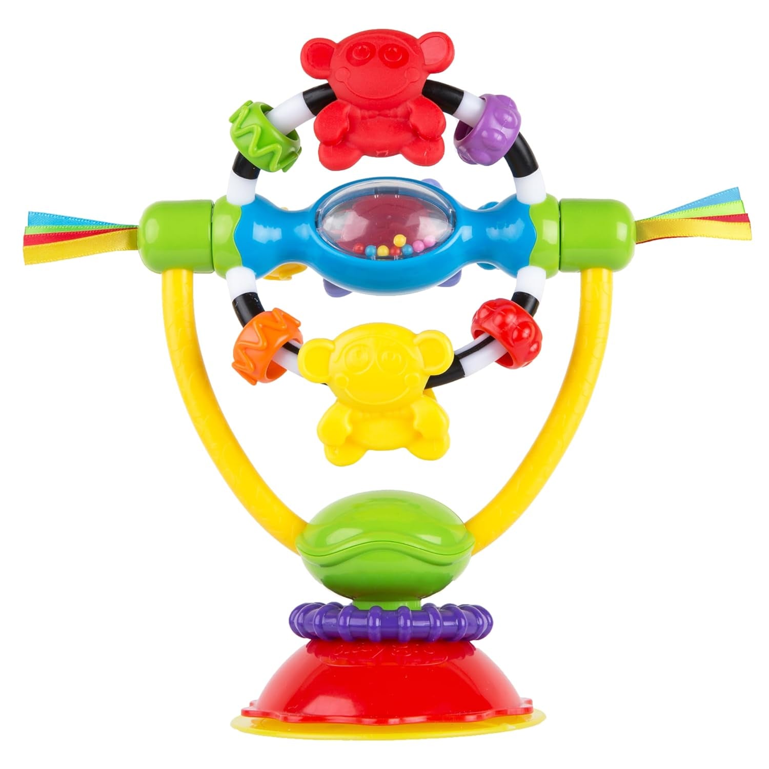 Playgro Rattle Super Shaker - rammelaarbal voor baby's - rammelaarbal - rammelaarbal voor kinderen - rammelaarbal - motoriek - babyspeelgoed - motoriek voor baby's - kleurrijk Bebe Toys Naty Shop Roterende rammelaar met zuignap