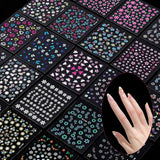 3D Nagelsticker 30 Blatt Nagelsticker Selbstklebend Blumen Blumenherzform Nageldesign Nagelsticker Nageldesign Zubehör Nagelaufkleber Für DIY Decoraties, Maniküre, Handyhüllen