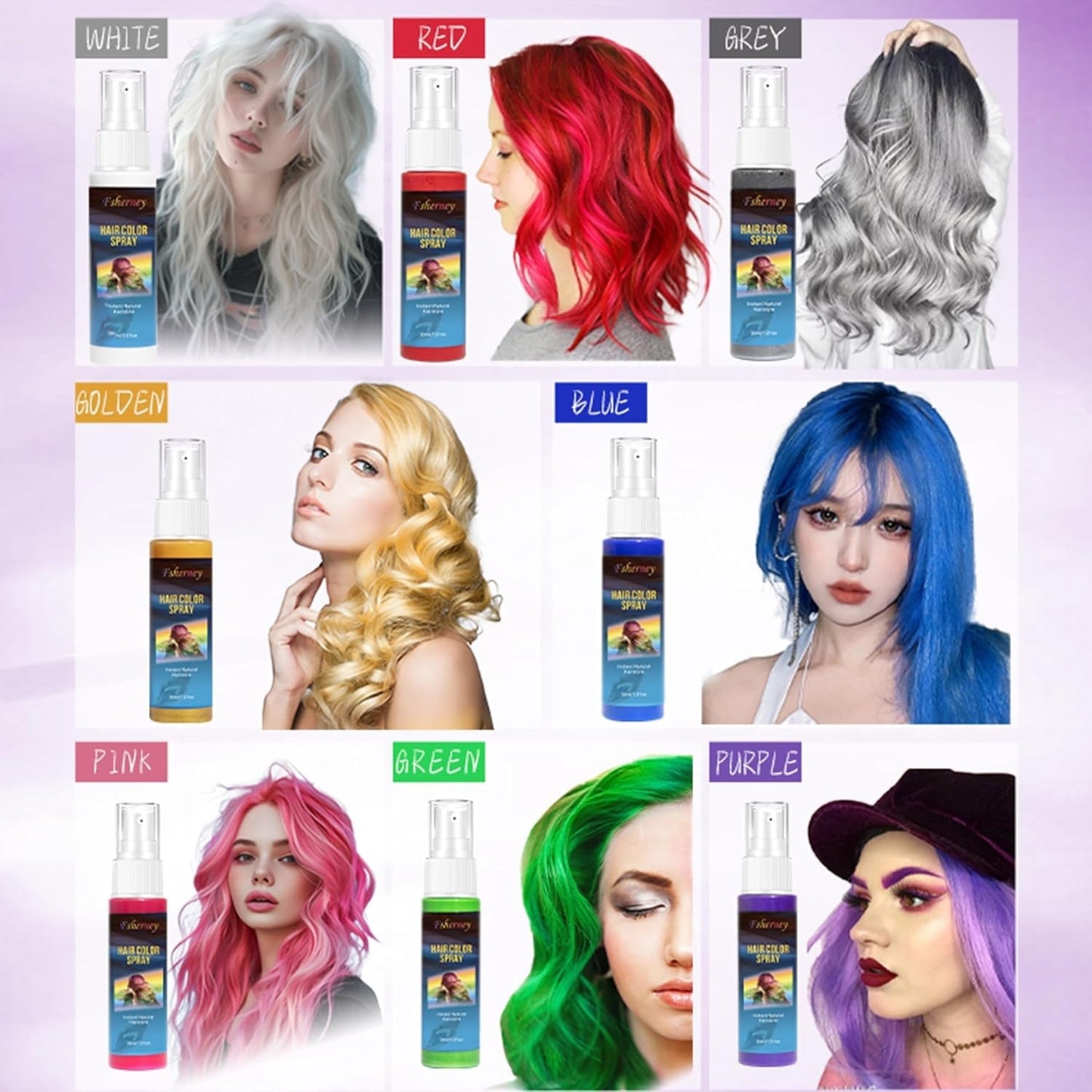 Haarlak Kleur - 30ml Tijdelijke Groene Haarkleur Spray, Natuurlijke Haarverf Tijdelijke Haarkleur Spray, Wasbare Haarverf voor Feest Cosplay Halloween (Groen) Naty Shop Haarverf