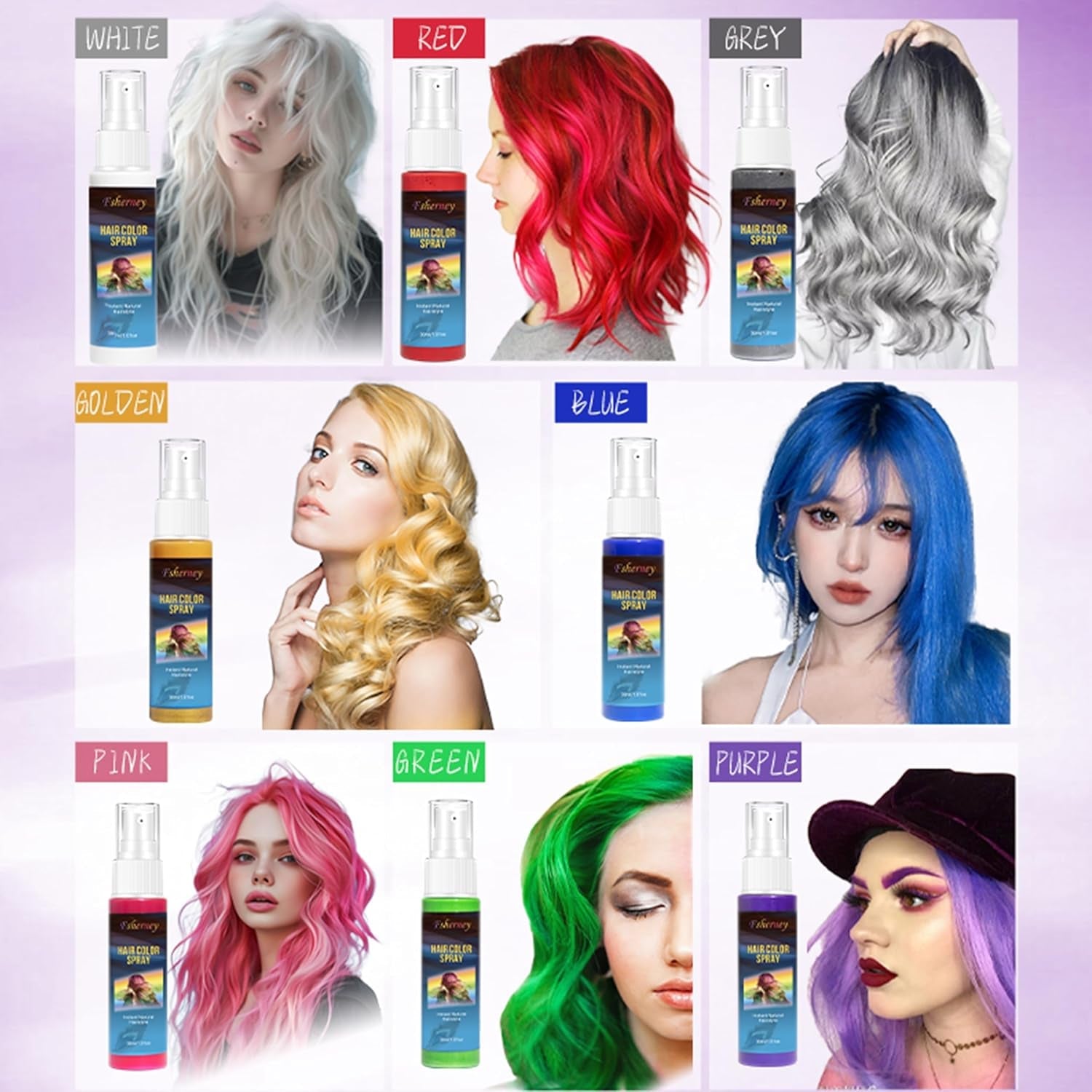 Haarlak Kleur - 30ml Tijdelijke Groene Haarkleur Spray, Natuurlijke Haarverf Tijdelijke Haarkleur Spray, Wasbare Haarverf voor Feest Cosplay Halloween (Groen) Naty Shop Haarverf