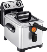 Tefal FR600D Clear Duo Frituurpan, frituren met minder rook en geurtjes, inhoud 1,2 kg, thermostaat, timer, groot kijkvenster zonder condens Apparaten Naty Shop Filtra Pro Inox Design