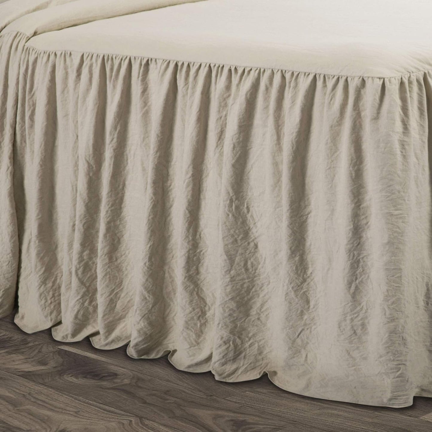 Weelderig decor beddengoedset met ruchesrok 3-delige luxe boerderijbeddengoedset Elegant charmant ruchesdetail Tijdloze stijl en klassiek ontwerp Zacht en lichtgewicht kingsize kingsize Weelderige decorbedden en dekbedden
