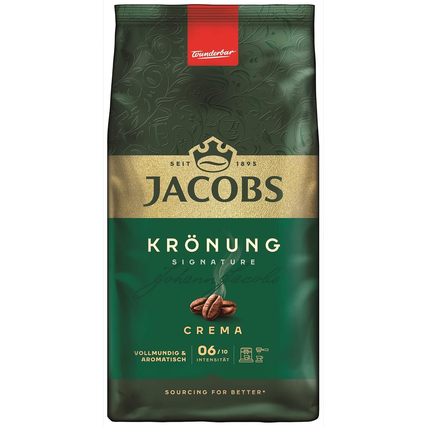 Jacobs Krönung Room, hele bonenkoffie, 4 stuks (4 x 1000 g)