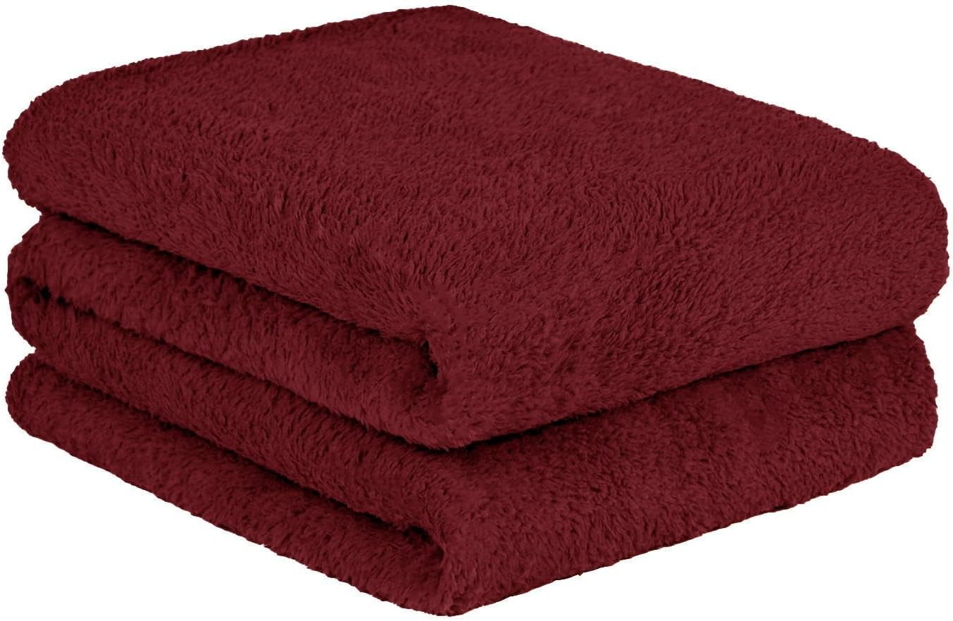 Brentford's Teddy Fleece Deken Groot Beddeken Pluche Superzacht Warm Slaapbank Sprei Zwart - 150 X 200 Cm Bedden en Dekens Besuche den Brentfords-Store Wijnrood 125 X 150 Cm