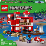 LEGO Minecraft The Mushroom Cow House Videogame Bouwspeelgoed Mushroom Land-model met minifiguren Steve en andere personages Speelset voor jongens en meisjes vanaf 8 jaar 21270 Bouwsets Beuche bij LEGO-Store