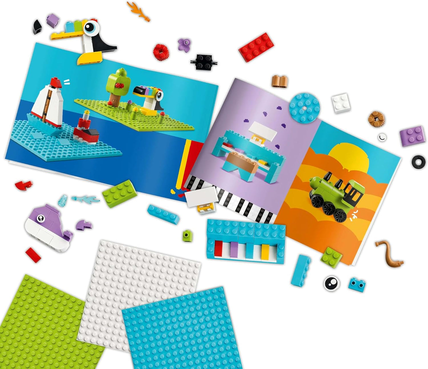 LEGO Classic creatieve set om te bouwen en te spelen - set met gekleurde stenen - bouw een huis, een hond, een grappige auto, een pianoklavier en een regenboog - knutselset voor jongens en meisjes vanaf 5 jaar Bouwsets Besuche den LEGO-Store