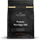 Protein Works - Eiwitpap 360 | Mythe Extra vitaminen en mineralen | Proteinreiches Frühstück | Kalorienarme Haferflocken | 6 Porties | Melkchocolade 500G Cereal Naty Shop Standaardtitel