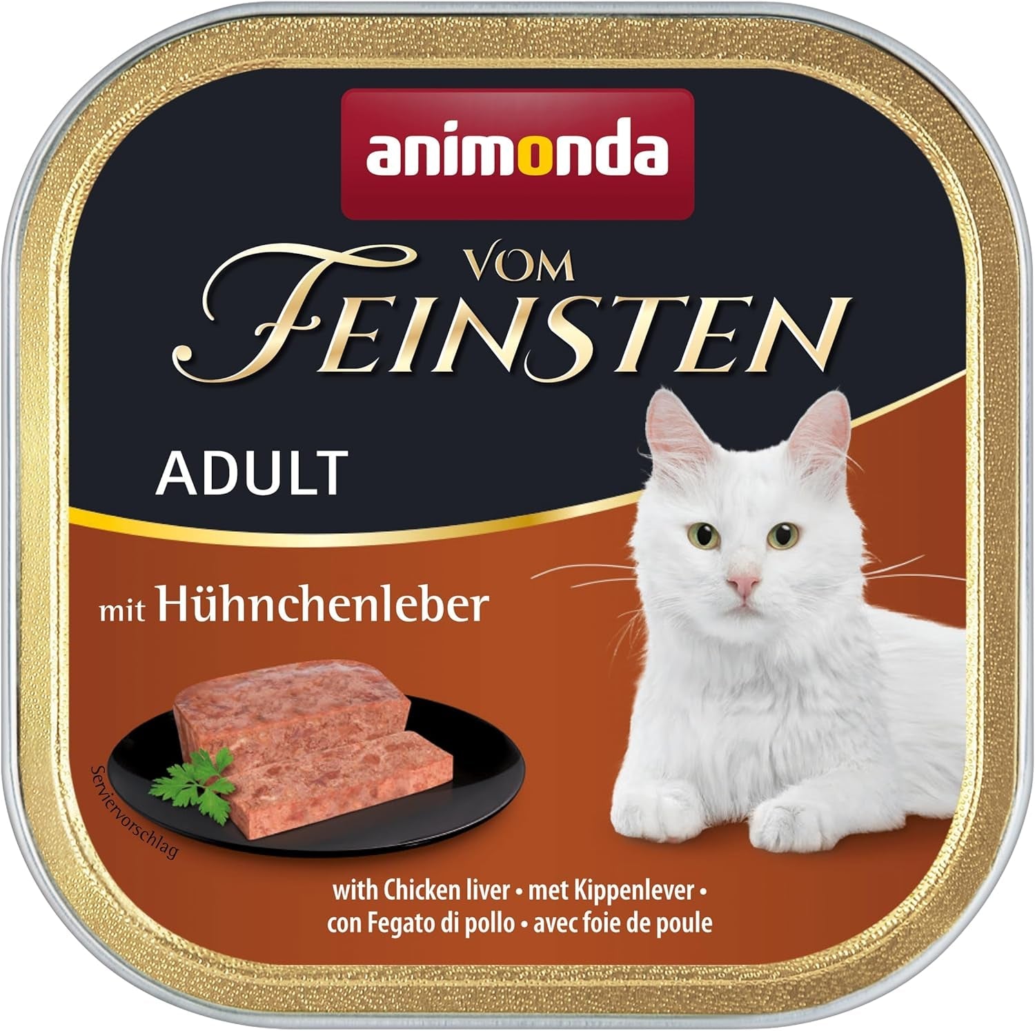 animonda Vom Feinsten Natvoer voor volwassen katten, kippenvariant, 6 x 100 g