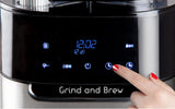 DOMO DO721K Espressomachine "Grind and Brew" - Bean-to-Cup-functie - LCD-display - Voor gemalen koffie of hele bonen - 1,5 L