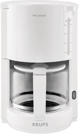 Krups F30908 ProAroma Espressomachine met filter en glazen karaf, inhoud 1,25 l, 10-15 kopjes, 1050 W, zwart