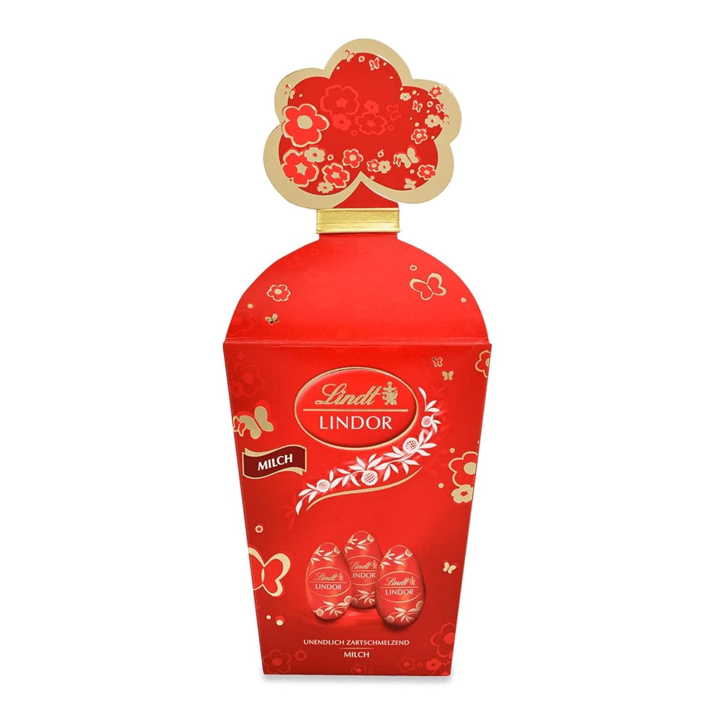 Paasmix Lindt Chocolade LINDOR | Doos 144g | LINDOR eieren die smelten in je mond in drie varianten: Melkchocolade, Pure chocolade, Hazelnoot | Paaschocolade | Geschenk van chocolade | 1 pakje