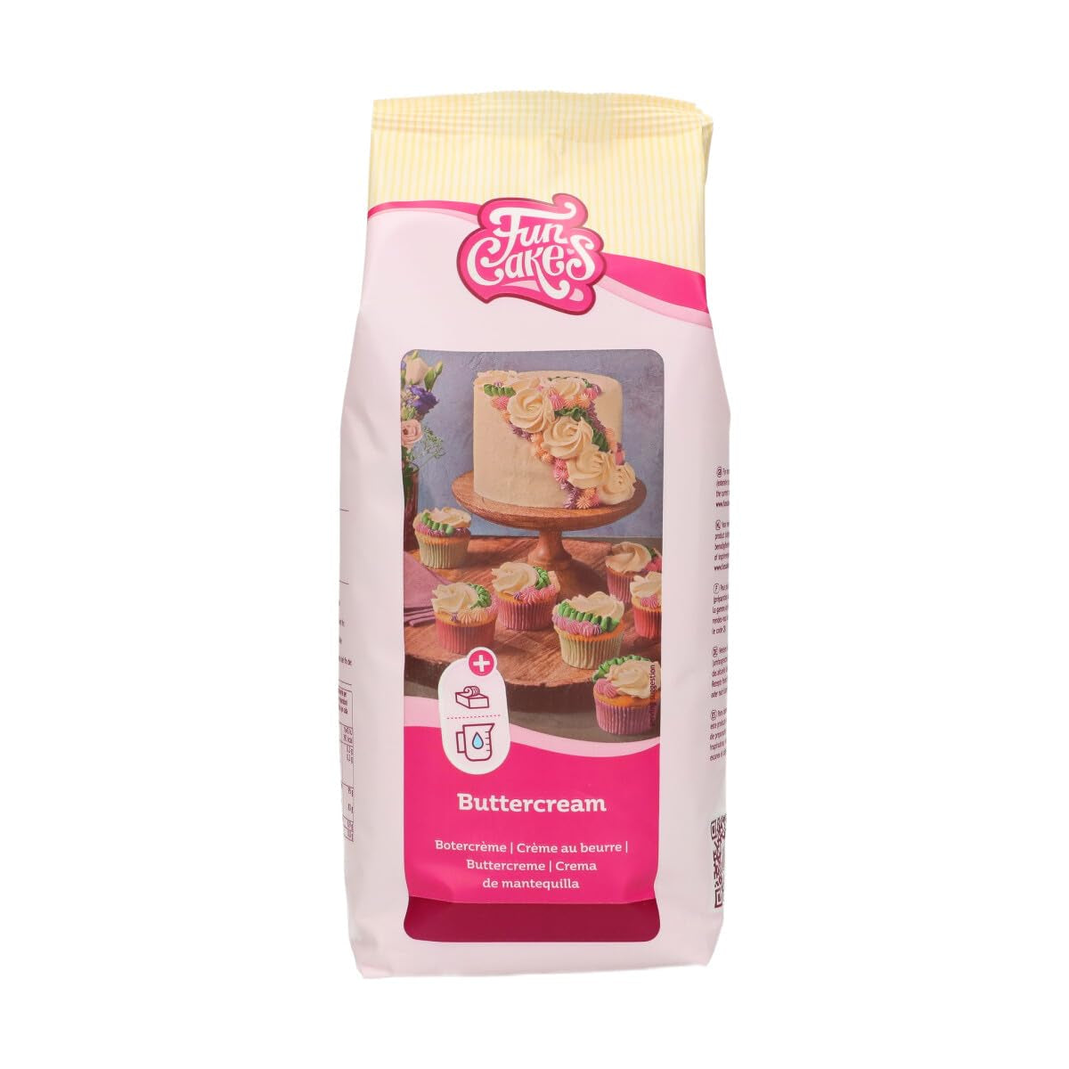 Funcakes Mix voor Botercreme: Einfach Zu Berübenen, Cremig, Perfekt Zum Dekorieren, Abdecken Und Füllen Von Kuchen, Belag Auf Cupcakes, Halal., 1 Kg Mix voor bakken en koken Naty Shop 1 Kg (1Er Pack) Vanille.
