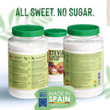 Stevia + Erythritol 1:3 Süßstoff | 1G = 3G Zucker | 100% Natürlicher Zuckerersatz - 0 Kalorien - 0 Glykämischer Index - Keto en Paleo - 0 Netto-Kohlenhydraat - Kein GVO - Castello sinds 1907 - 1 Kg Zoetstoffen Naty Shop