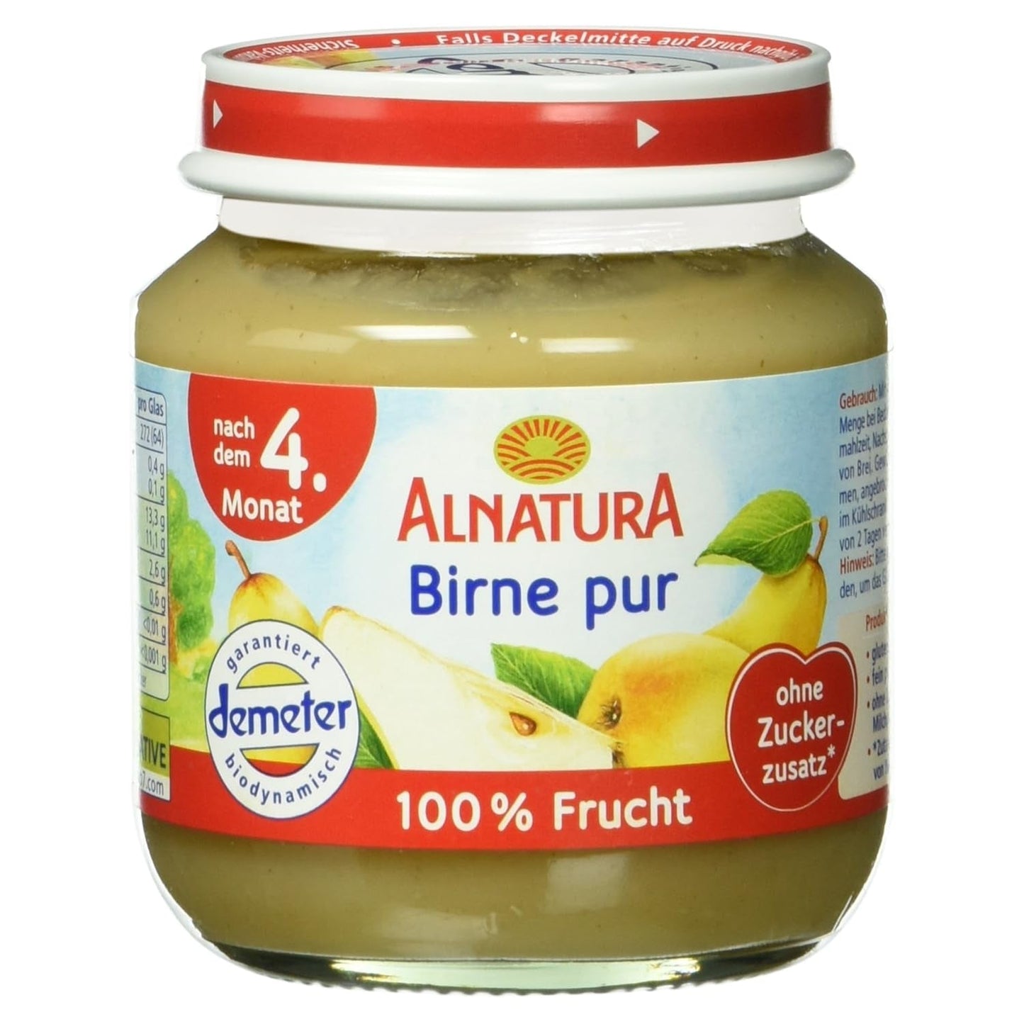 Bio Birne puur, nach dem 4. Monat, 125g