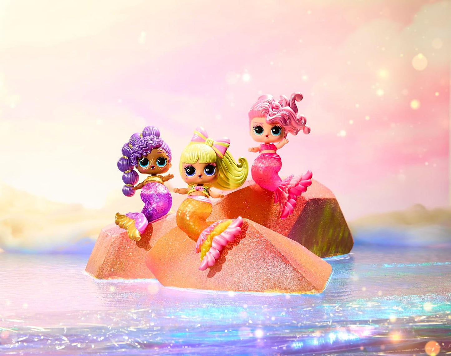 LOL Verrassing! Mermaids Makeover Magic Tots - Echte lipgloss voor jou en je pop om zelf te maken, te mixen en make-up te maken, Leuk waterspel, 6 poppen om te verzamelen - Vanaf 4 jaar