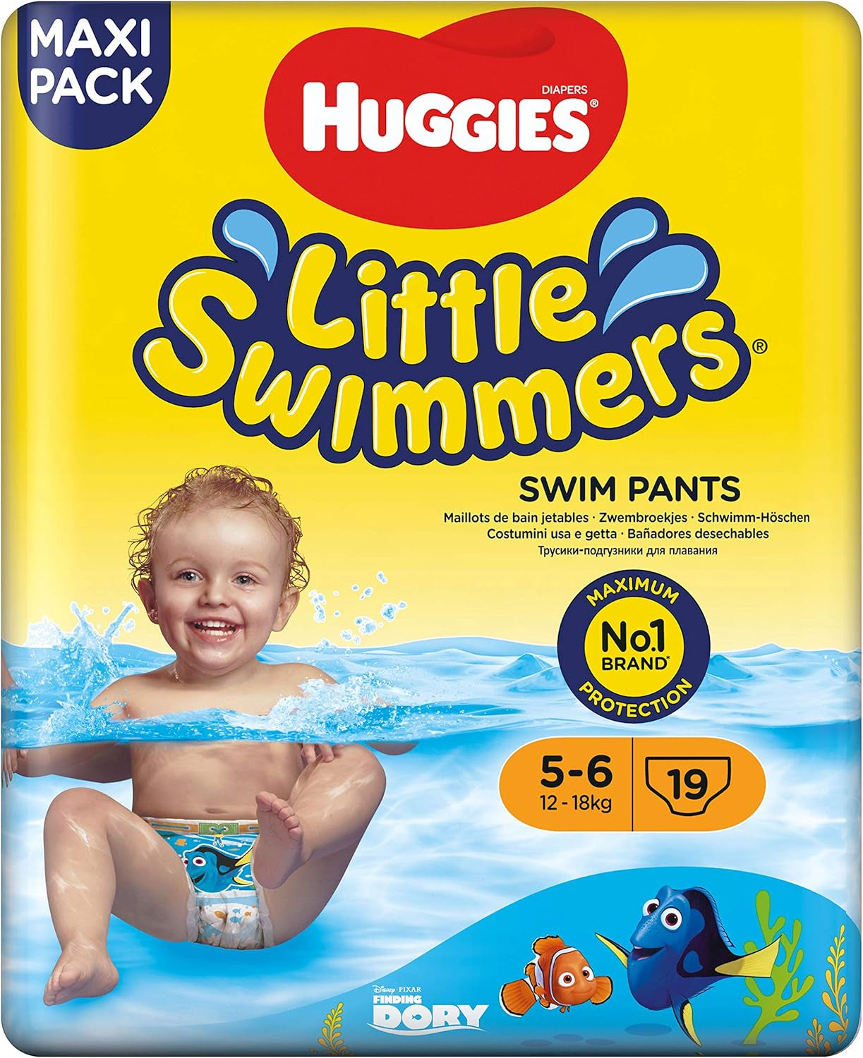 Huggies Little Swimmers maat 5/6 zwemluiers (12-18 kg), 1 pakje van 19 stuks