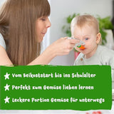 Pumpkin Organics zakjes biologische groenten en granen, pakje van 8: Peer, Aardbeien, Zoete aardappelen, Rode Biet, Banaan, Haver - Geen toegevoegde suiker¹ - Vanaf 6 maanden - als tussendoortje of aanvullend voedsel in de verpakking (8 x 100g)