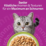 Whiskas Senior 7+ Natvoer Gemengde Selectie in Gelei, 84 Zakjes, 84x85g (1 Grote Verpakking) - Hoogwaardig natvoer voor katten van 7 jaar en ouder