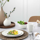 Villeroy & Boch - Artesano 6-delige serviesset voor 2 personen, wit, vaatwasmachinebestendig, magnetronbestendig, bestekset, bordenset, dinerborden, ontbijtborden, dinerborden, premium porselein
