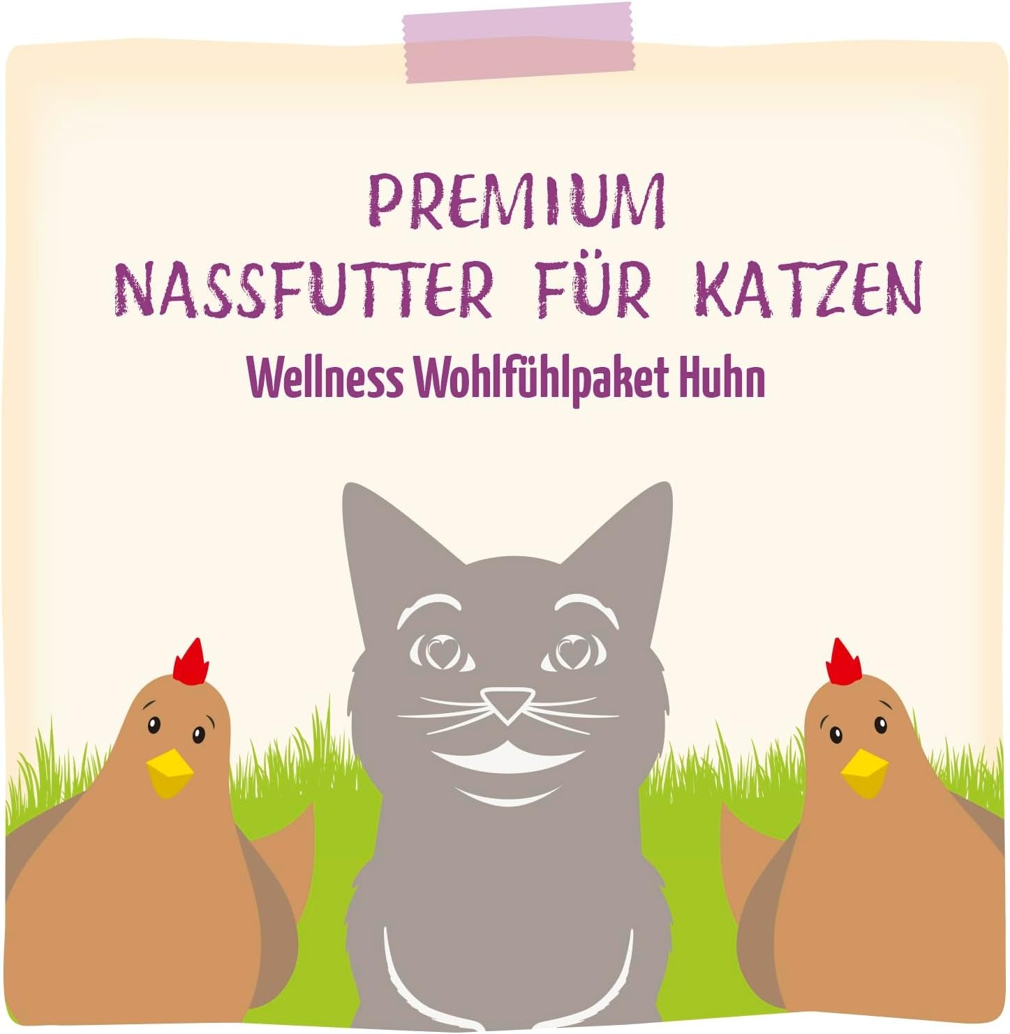 MjAMjAM - Premium natvoer voor katten - Kip Wellnesspakket 12 stuks (12 x 125 g) Graanvrij met extra vlees