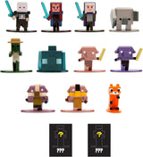 Jada Toys - Minecraft Blind Pack Nanofigs, Wave 2, Minecraft Legends Nano Metal verzamelfiguur, verschillende modellen, 4 cm, leeftijd 3+, zwarte actiefiguren Naty Shop