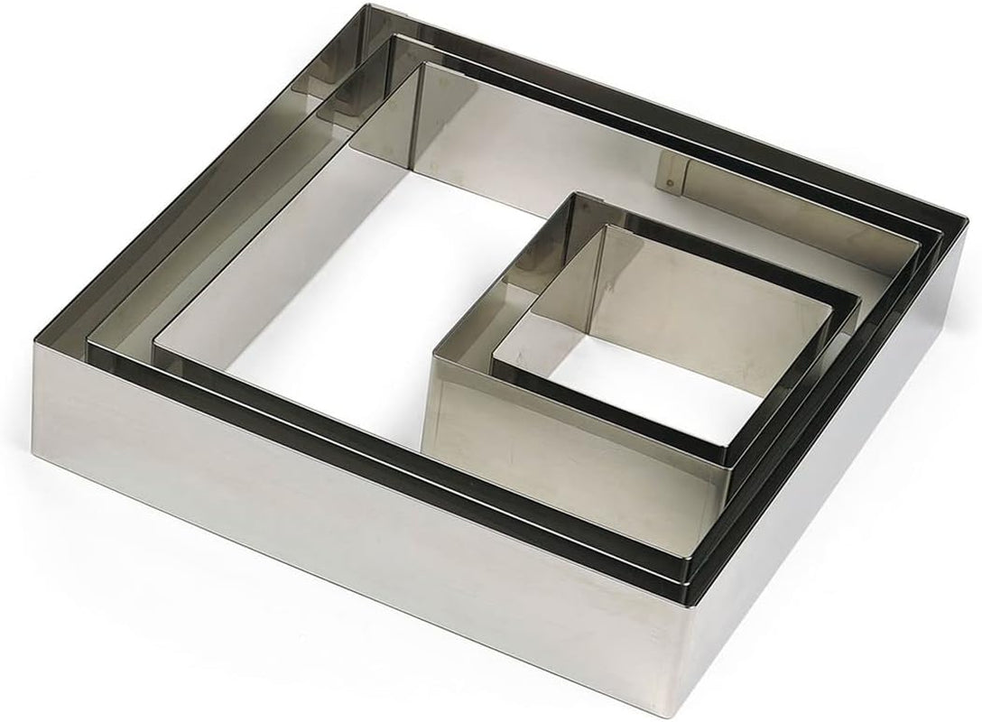 863322/Koekblikje, vierkante vorm, RVS, 12 cm