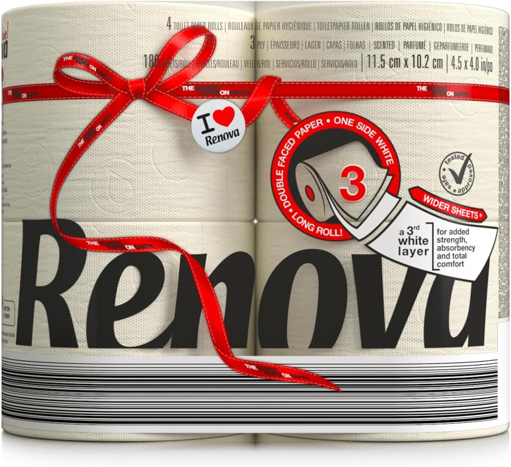 Renova toiletpapier, groen, 4 rollen