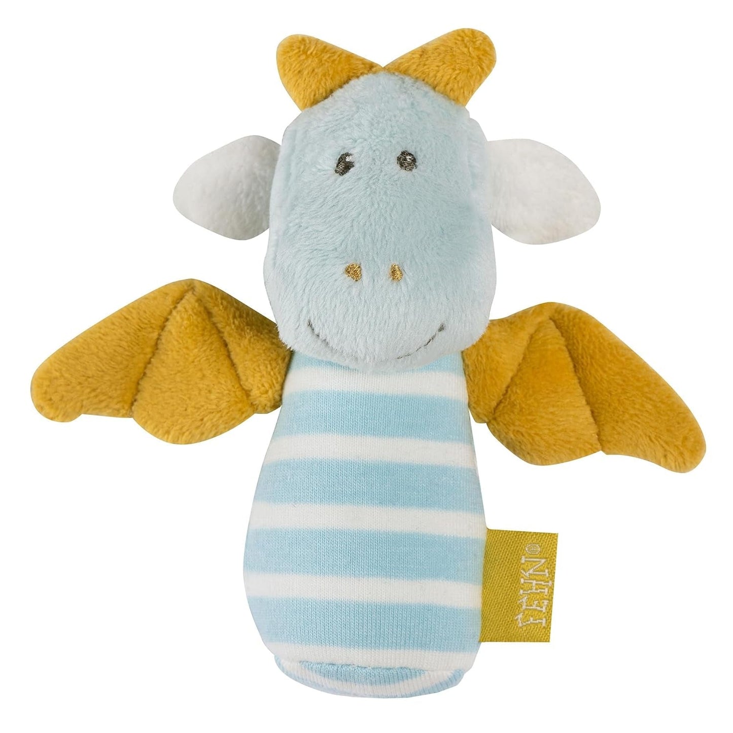 Fehn minirammelaar otter - mini-grijpspeeltje voor het rammelen, betasten en spelen met een zacht en knuffelig stoffen dier - een trouwe metgezel voor baby's en peuters vanaf 0+ maanden Babyspeelgoed Naty Shop Draak