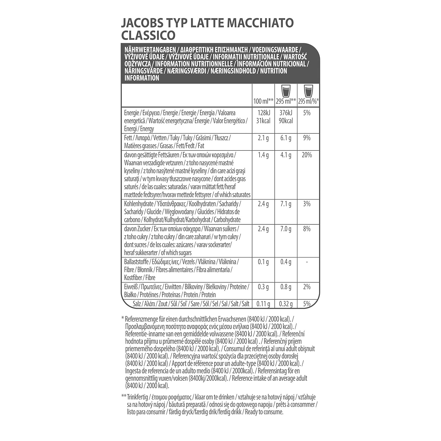 Tassimo Kapseln Jacobs Type Latte Macchiato Classico, 5 x 8 Pads, 40 Kaffeekapseln