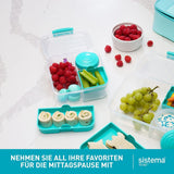 Bento Box TO GO lunchboxsysteem met vakken | Lunchbox van 1,25 L met yoghurt-/fruitcontainer | voor kinderen en volwassenen l | BPA-vrij Minty Teal [21685-8T], mintgroen Naty Shop voedselbewaardozen