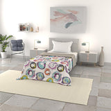 Basic zomerdeken, microvezel, jeansstrepen, 200X240Cm Quilts en quilts Naty Shop Cerchiastratti 200X240Cm