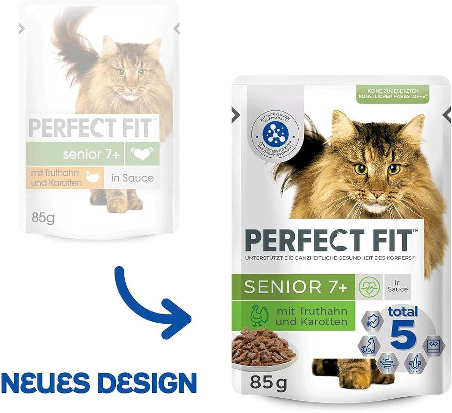 PERFECT FIT™ Portiezakjes voor senioren met kalkoen en wortels, 12 x 85 g