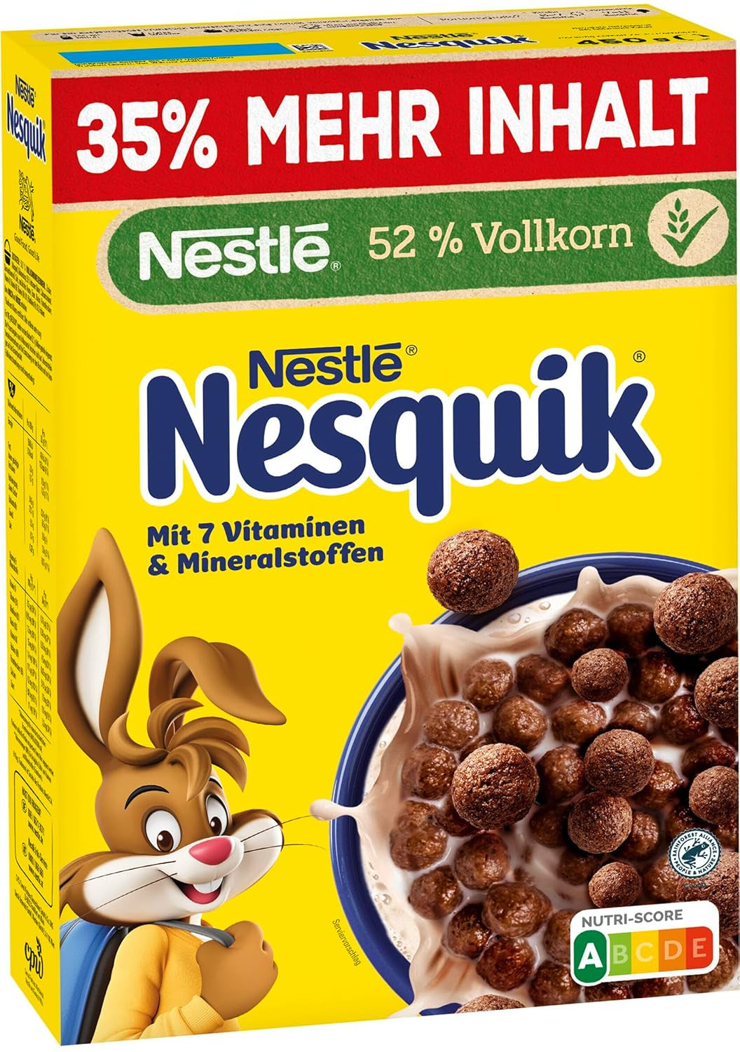 Nesquik Nestlé Nesquik Crunchy Breakfast, ontbijtgranen met chocolade en volle granen, 1 pakje (1 x 330 g)