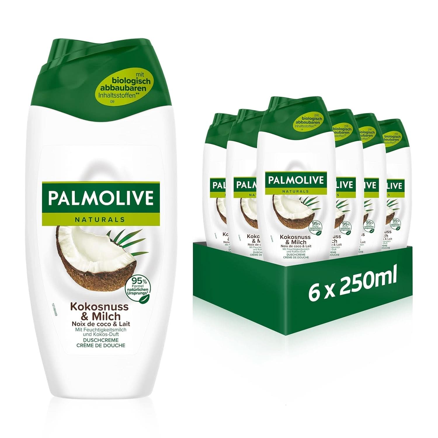 Palmolive Naturals Kokos- en melkdouchegel, 6 x 250 ml Naty Shop douche en bad