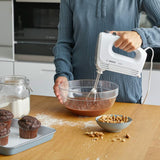 Bosch Hausgeräte Handrührer Clevermixx MFQ24200, 2 Rührbesen, 2 Spülmaschinengeeignet, 4 Stufen, Leicht, Leise, 400 W Weiß/Edelstahl Keuken Naty Shop
